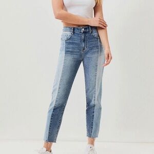 PacSun Two-Tone High Rise Straight Jeans 29